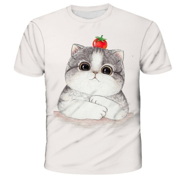 Kinder-T-Shirt mit Katze B1456 14 D