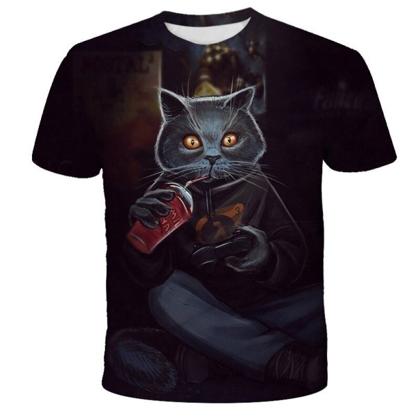 Kinder-T-Shirt mit Katze B1456 7 L