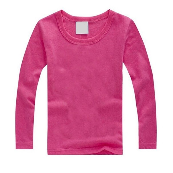 Kinder-T-Shirt mit langen Ärmeln B1534 dunkelrosa 2