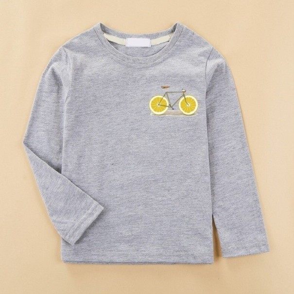 Kinder-T-Shirt mit langen Ärmeln B1568 hellgrau 12