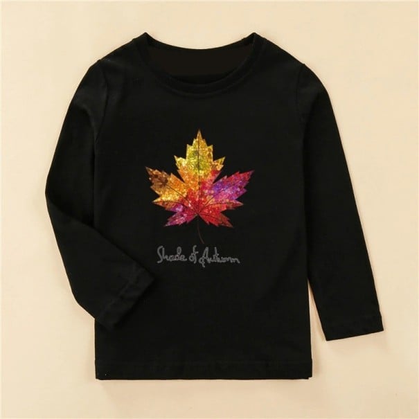 Kinder-T-Shirt mit langen Ärmeln B1668 schwarz 12