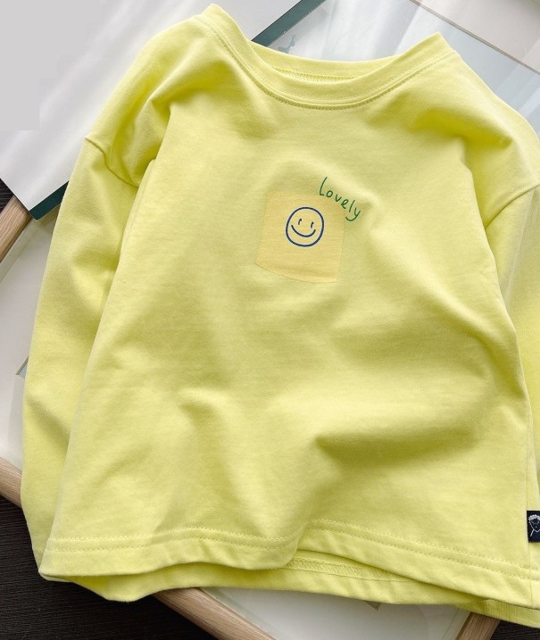 Kinder-T-Shirt mit langen Ärmeln T2536 gelb 6