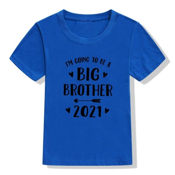 Kinder T-shirt voor broers en zussen B1510 blauw 4 A