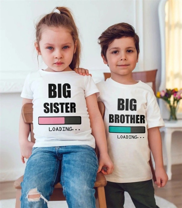 Kinder T-shirt voor broers en zussen B1572