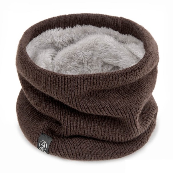 Kinder winter nekwarmer D15 donkerbruin
