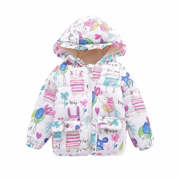 Kinder-Winterjacke mit Aufdruck J1870 weiß 5