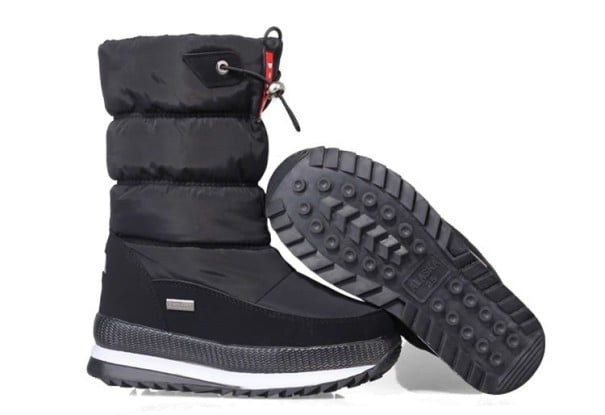 Kinder-Winterstiefel mit Reißverschluss schwarz 38