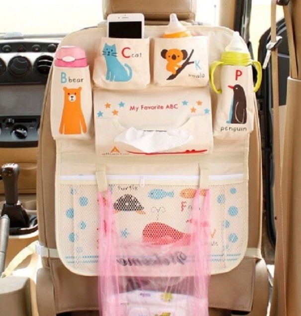Kinderauto-organizer met print 2