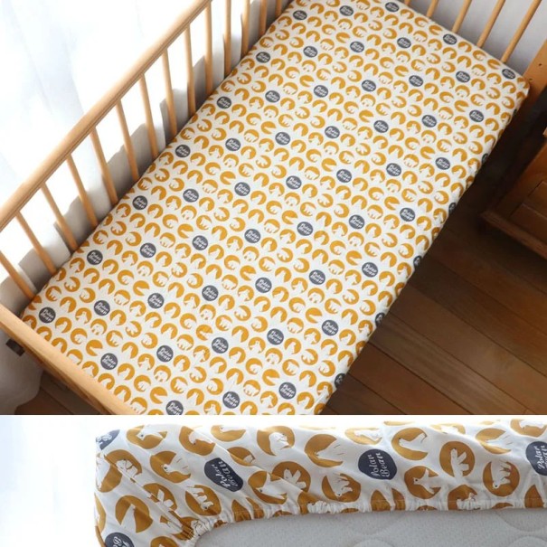 Kinderbedlaken 130 x 70 cm Katoenen hoeslaken met elastiek rondom Ademend laken met teddyberen 1