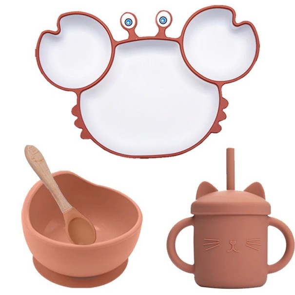 Kindereetset 4-delig baksteenrood