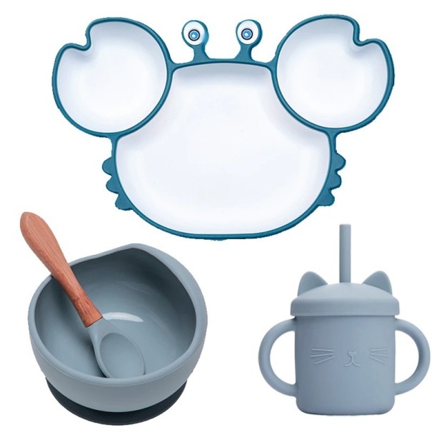 Kindereetset 4-delig blauw