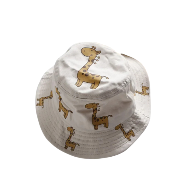 Kinderen katoenen hoed giraffe Hoofdomtrek 50–52 cm Kinderen zomerhoed 2–5 jaar Lichte beschermende hoed tegen de zon voor kinderen beige