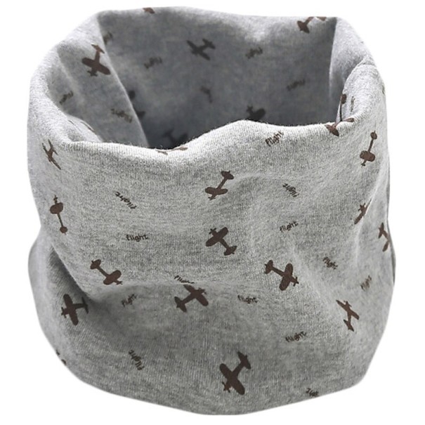 Kinderhalsdoek met vliegtuigjes grijs