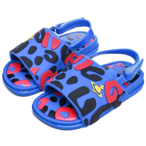 Kinderhausschuhe mit Muster blau 29