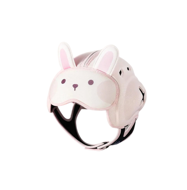 Kinderhelm Kopfschutz mit Kaninchen gegen Verletzungen bei Stürzen Mikroporöse Schaumstoff Nylon und Polyester Rosa Farbe Für Kleinkinder zum Klettern
