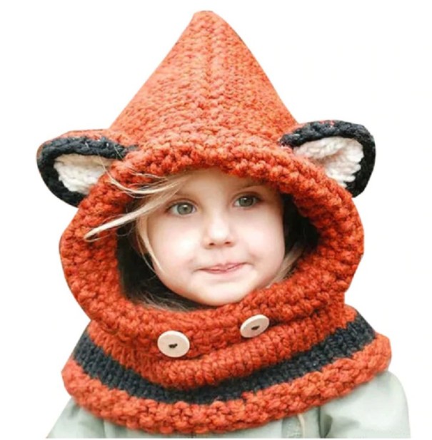 Kinderhoed en halsdoek J1851 oranje