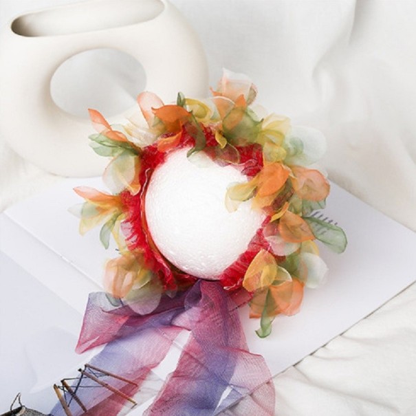 Kinderhoed met bloemen A457 3