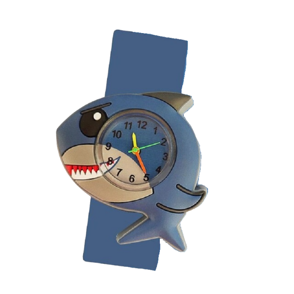 Kinderhorloge met dier G2027 blauw