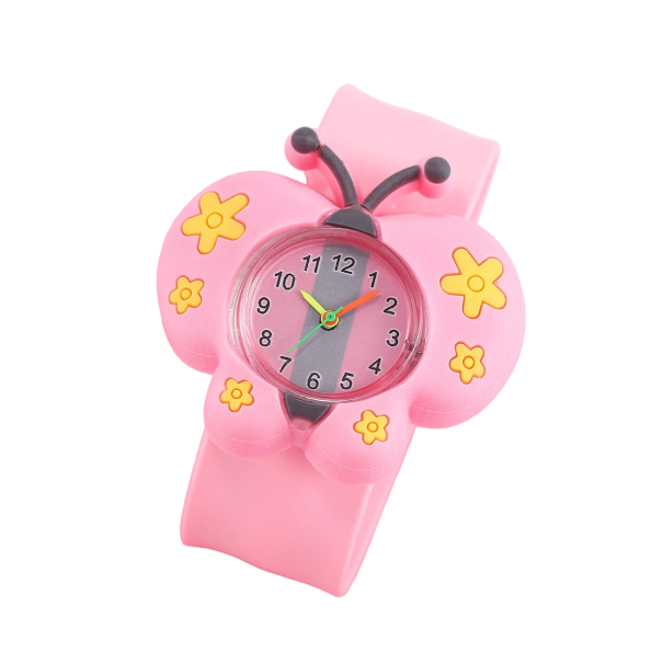 Kinderhorloge met dier G2027 roze