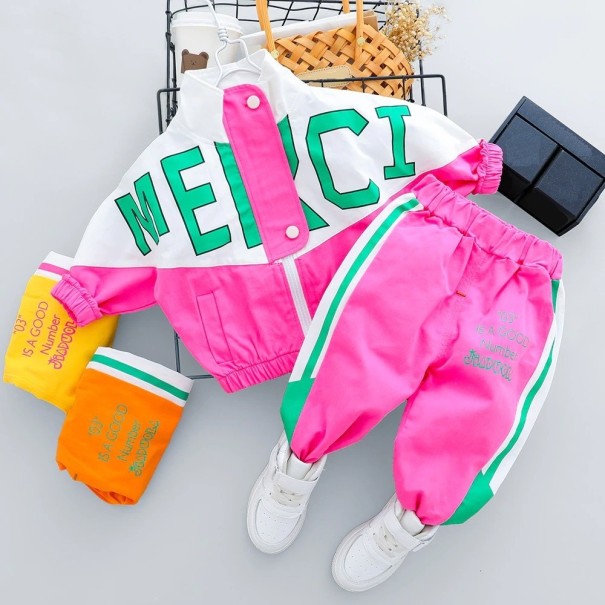 Kinderjas en -broek L1097 donkerroze 4