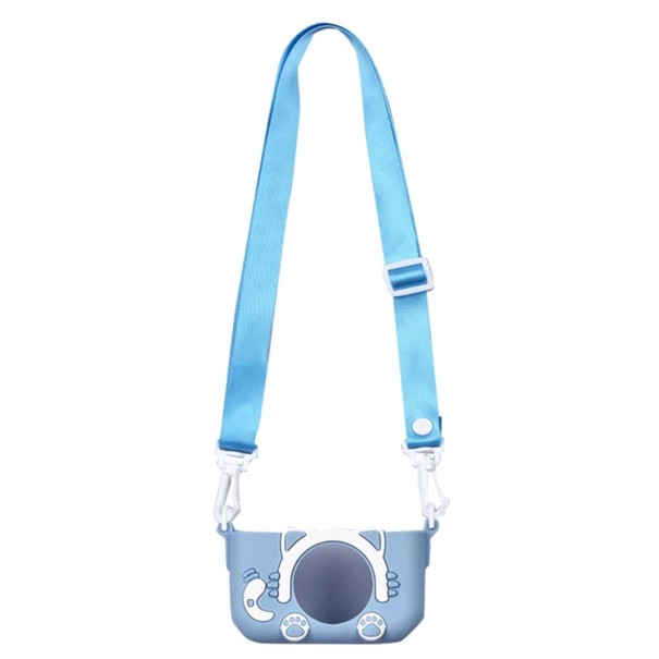 Kinderkamerahülle mit Katzenmuster hellblau Kinderkamerahülle mit Katzenmuster hellblau