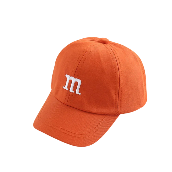 Kinderkappe mit Stickerei Größe 45–50 cm Für Kinder von 6–36 Monaten Verstellbare Cap mit Smiley auf der Rückseite Baumwolle Polyester orange