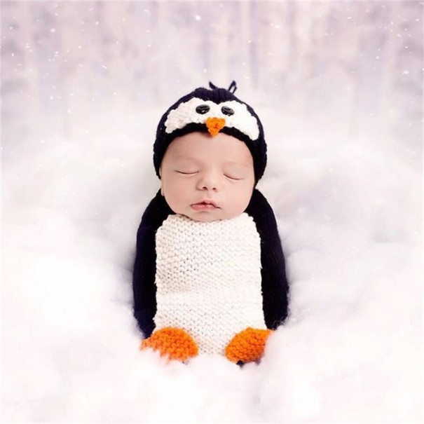 Kinderkostuum voor fotoshoot Pinguïn 1