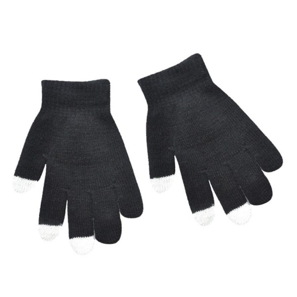 Kinderlente/herfst handschoenen in diverse kleuren zwart