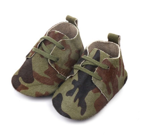Kinderleren pantoffels A485 0-6 maanden R