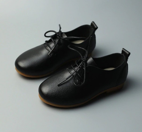 Kinderleren schoenen A426 zwart 25
