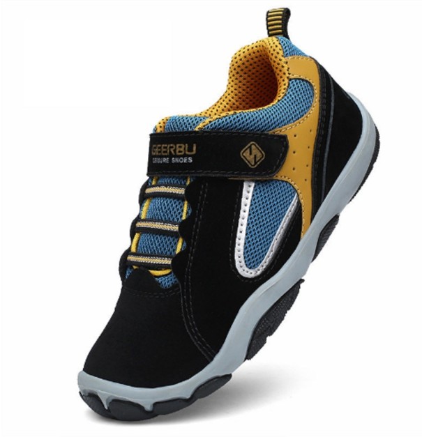 Kinderleren sneakers A1620 zwart 35