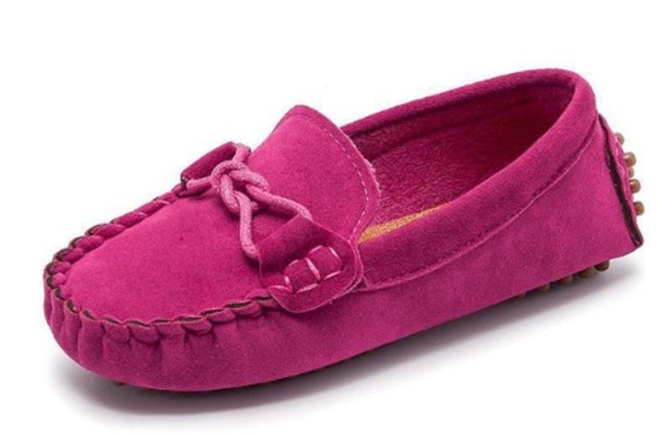 Kindermocassins A2470 donkerroze 25