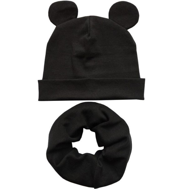 Kindermuts met oren en nekwarmer set van 2