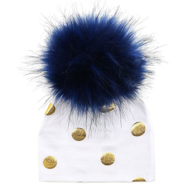 Kindermuts met pompon Becky wit 2