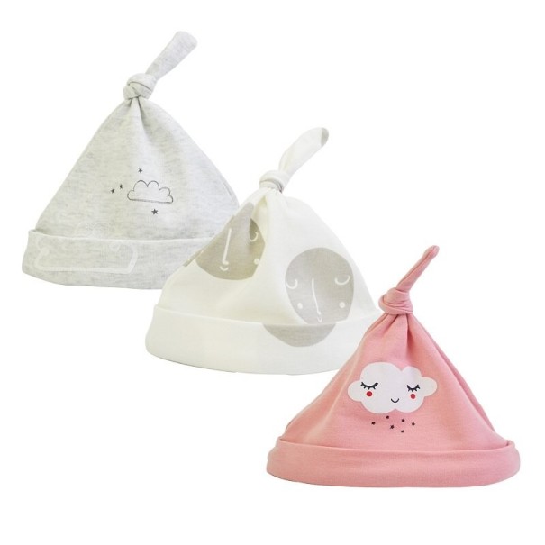 Kindermutsenset van 3 stuks van katoen