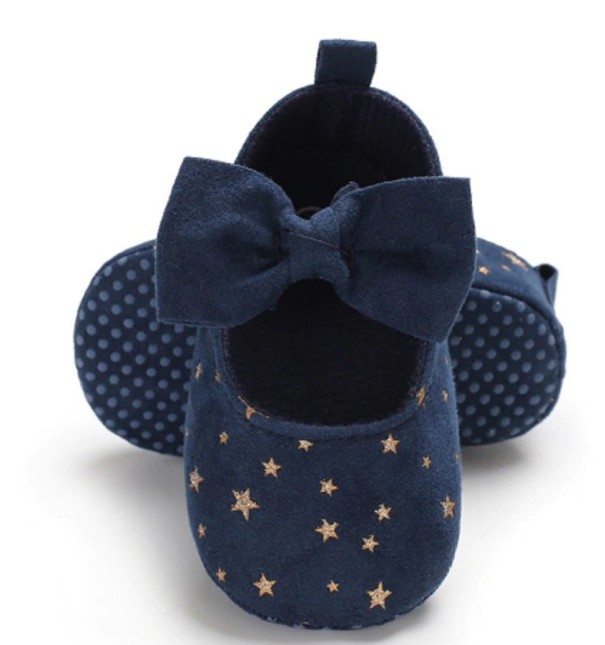 Kinderpantoffels met sterren A1111 blauw 12-18 maanden