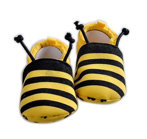 Kinderpantoffels met voelsprieten geel 12-18 maanden