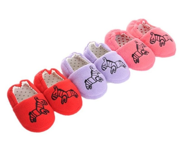 Kinderpantoffels met zebra