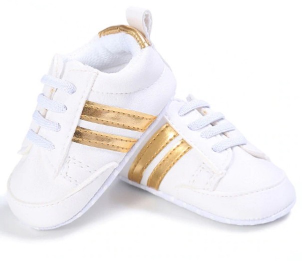 Kinderpantoffels sneakers goud 0-6 maanden