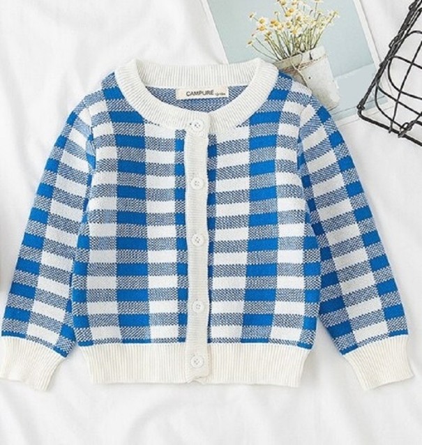 Kinderpullover L611 blau 9-12 Monate