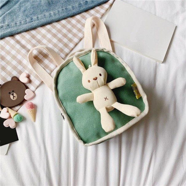 Kinderrucksack mit Hase grün