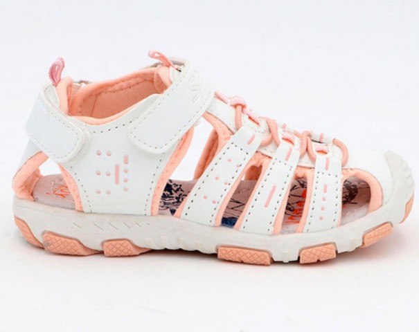Kindersandalen met bandjes A893 wit 32