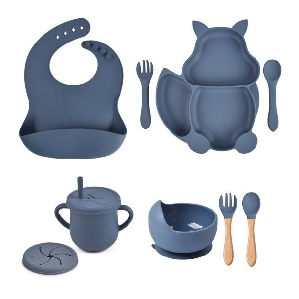 Kinderserviesset 8-delig donkerblauw