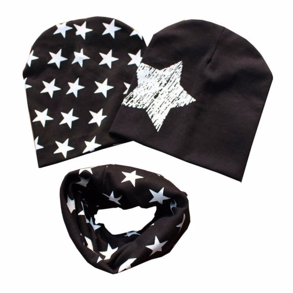 Kinderset - 2 stuks muts + nekwarmer wit