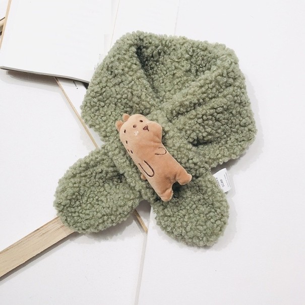 Kindersjaal met dier groen