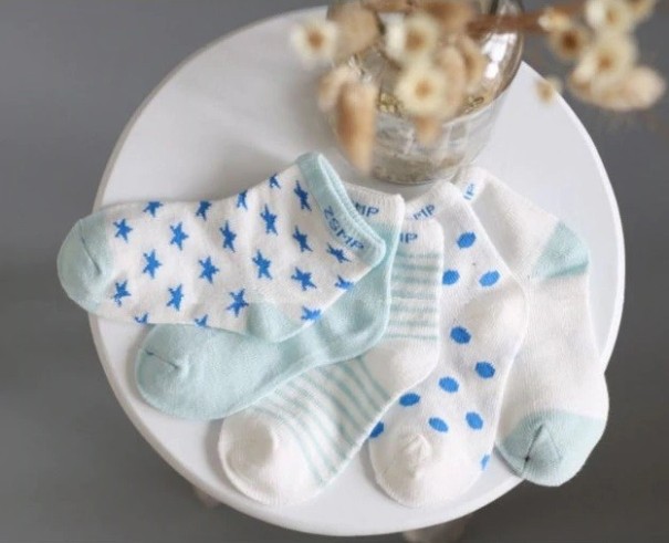 Kindersocken – 5 Paar A1494 türkis 0-12 Monate