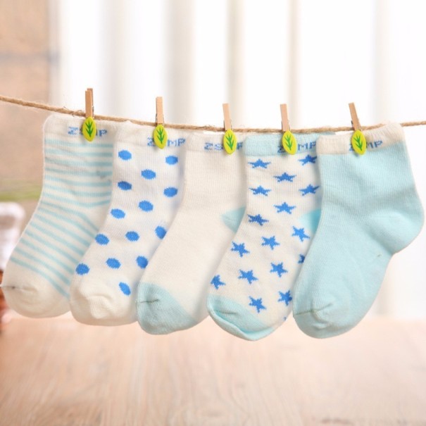 Kindersocken 5 Paar J876 blau 18-24 Monate