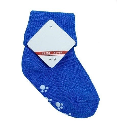 Kindersocken mit Pfoten blau