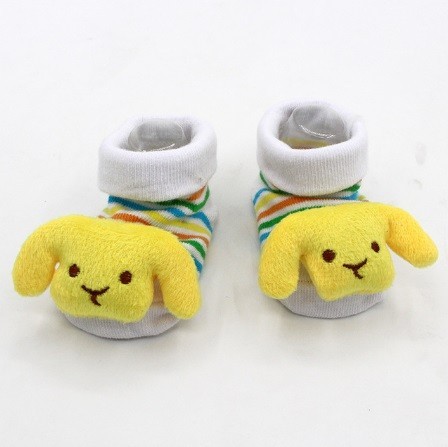 Kindersocken mit Plüschverzierung 0-3 Monate H