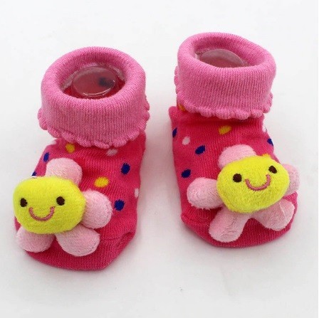 Kindersocken mit Plüschverzierung 12-18 Monate O